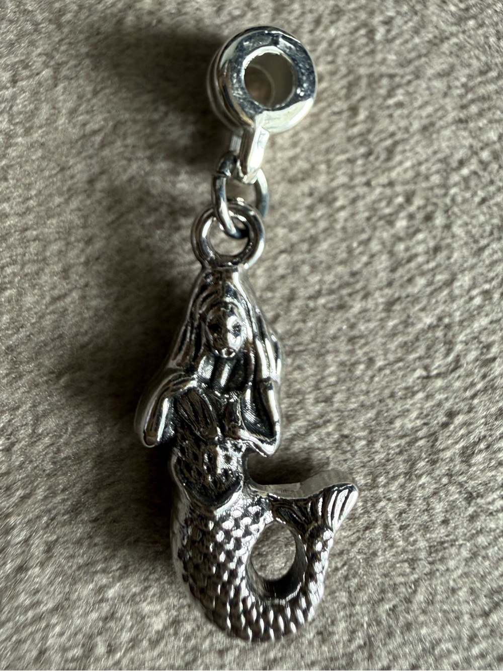 Silver Mermaid Charm Bracelet Pendant - Women's Jewelry